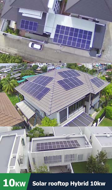 Solar rooftop Hybrid 10kw