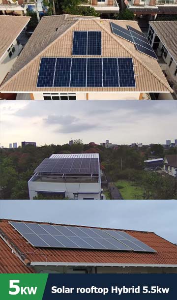 Solar rooftop Hybrid 5.5kw